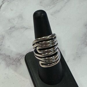 Sterling Silver Modern Maze Ring